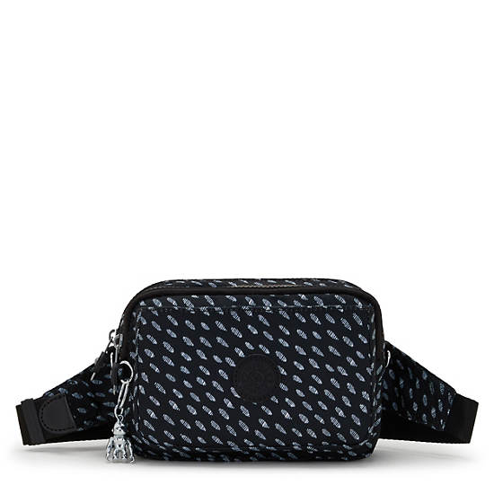 Kipling Abanu Multi Printed Convertible Crossbody Táska Fekete | HU 1031UZ